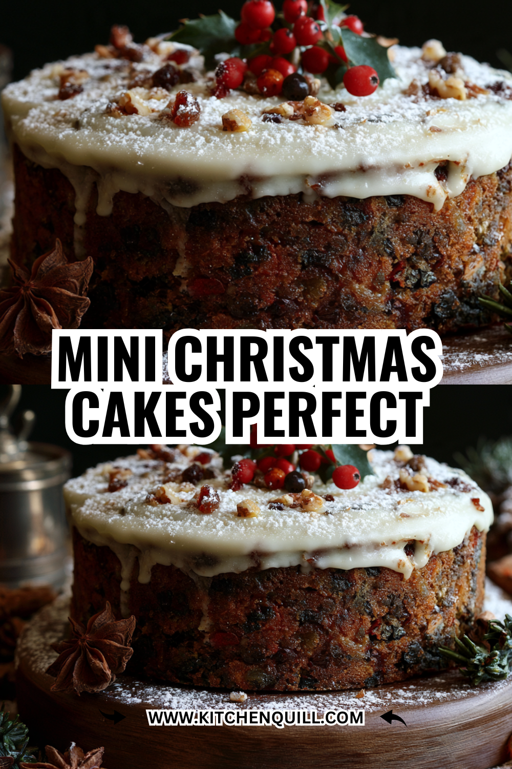 Mini Christmas Cakes That Look Store-Bought (But Homemade!)