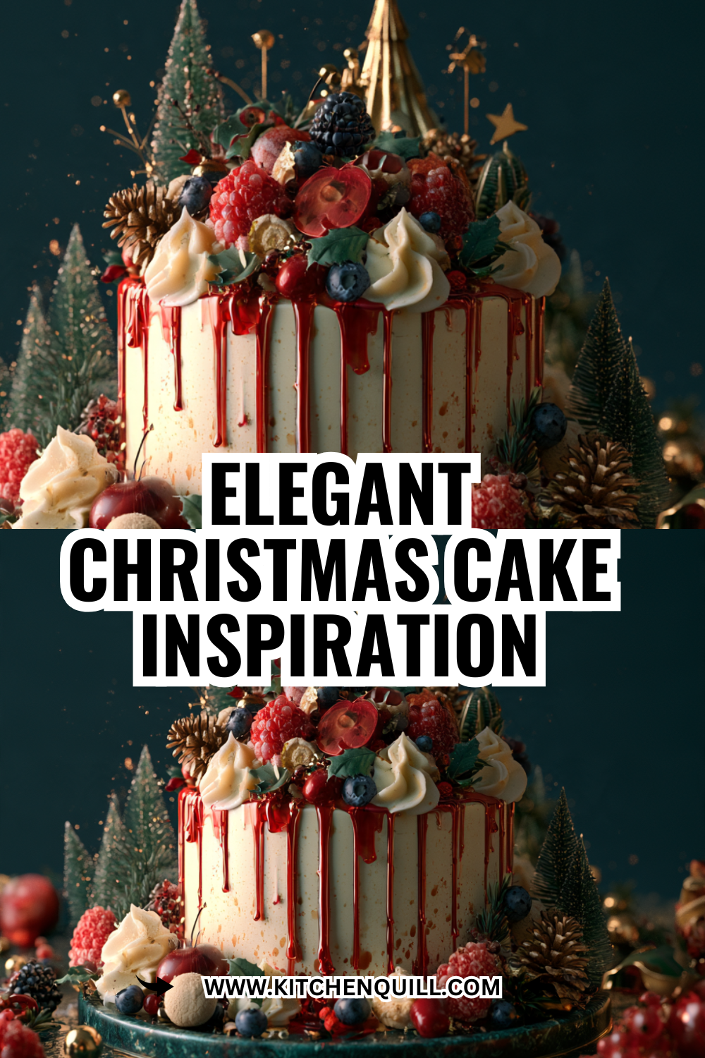 Elegant Christmas Cake Inspiration for Festive Entertaining