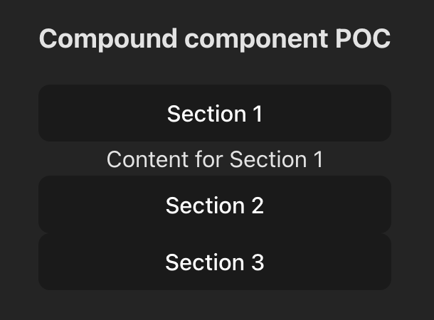 Compound component POC