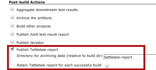 Tattletale  Jenkins plugin