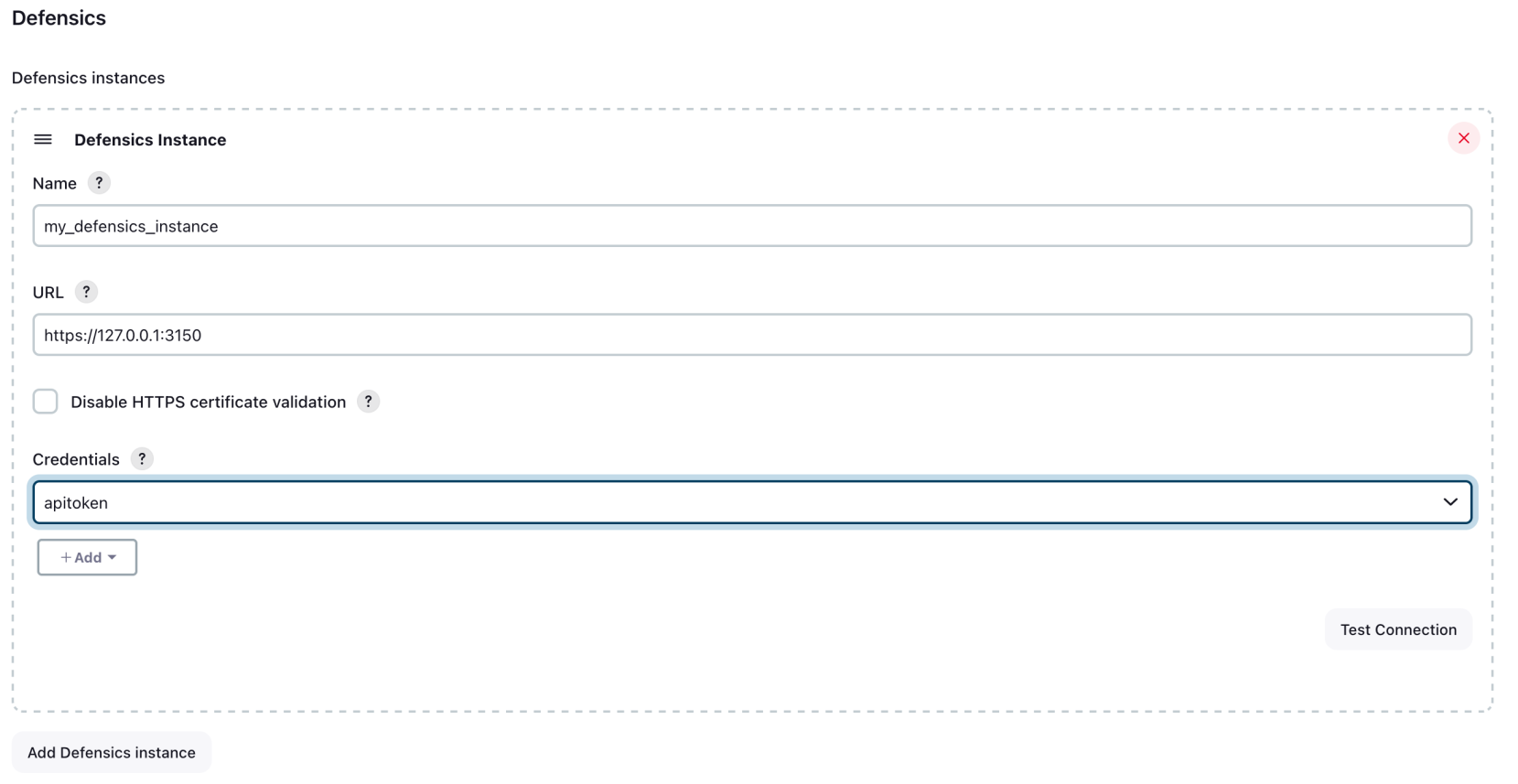 Configuring Defensics instances