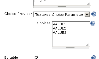 Textarea Choice Parameter