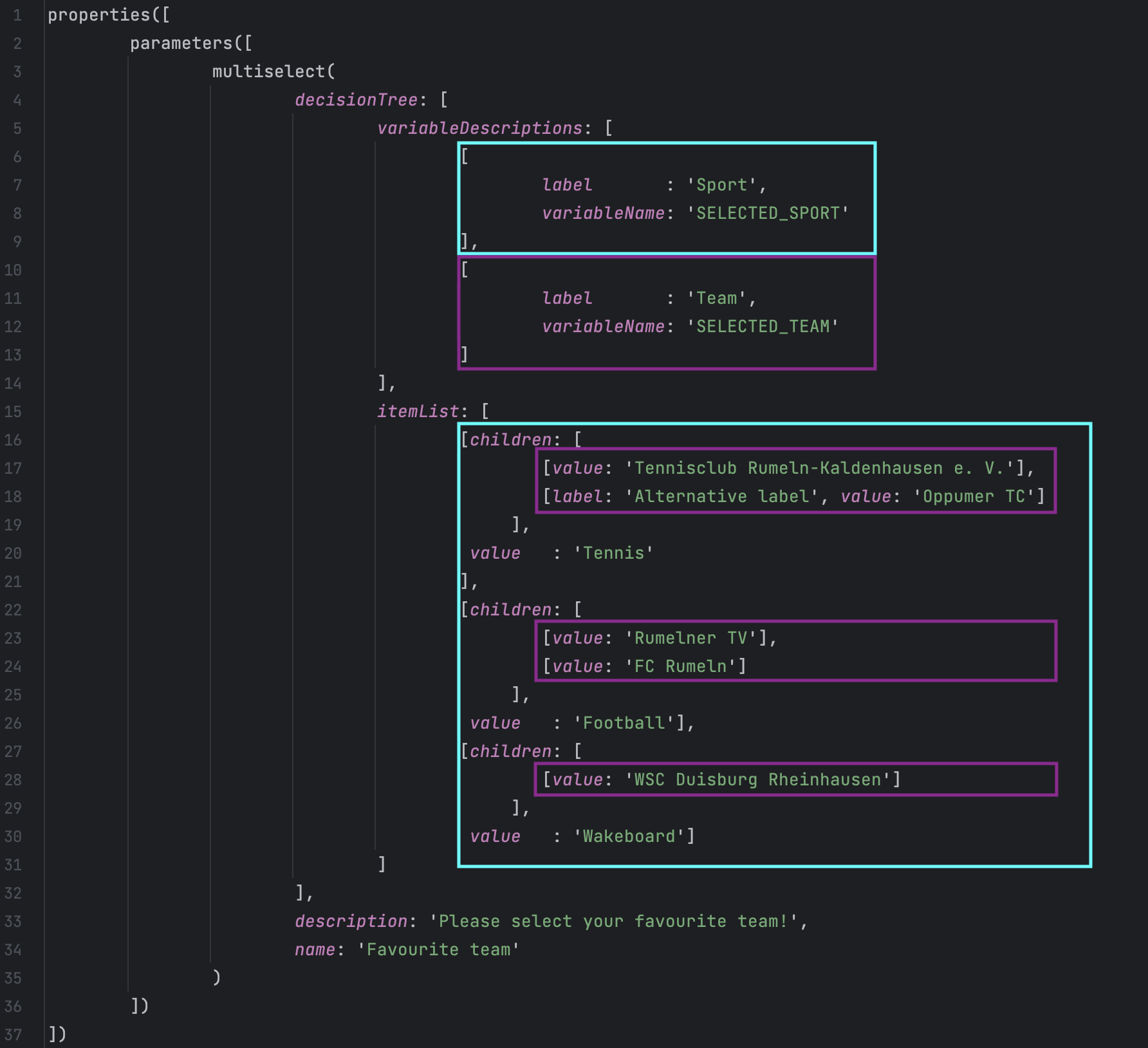 Pipeline configuration