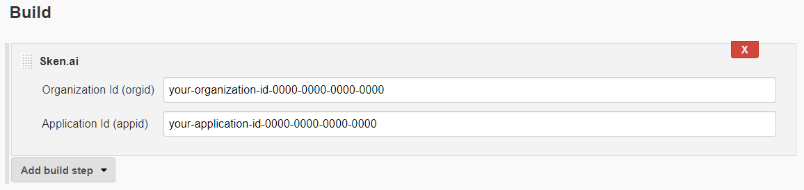 Specify orgid and appid