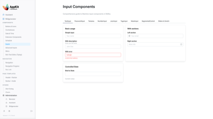 AppKit Mantine input examples thumbnail