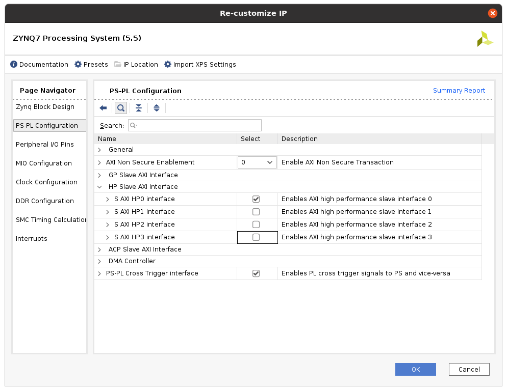 Customizing Zynq Processor IP