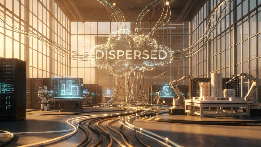 RNDR 토큰과 Dispersed 생태계의 관계를 보여주는 인포그래픽