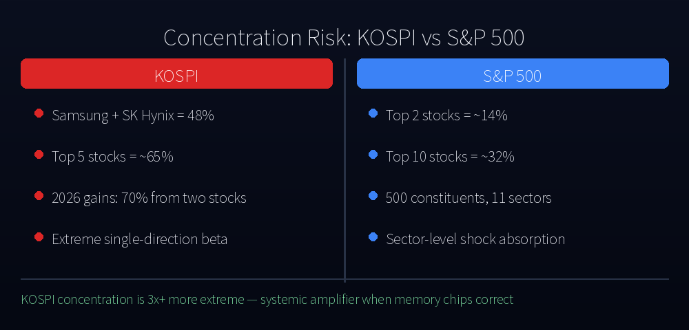 Concentration Risk: KOSPI vs S&P 500
