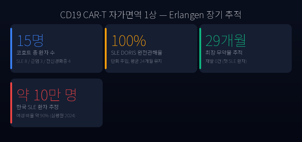 CD19 CAR-T 자가면역 1상 핵심 수치