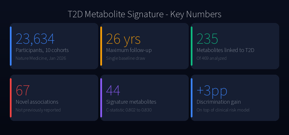 T2D Metabolite Signature - Key Numbers