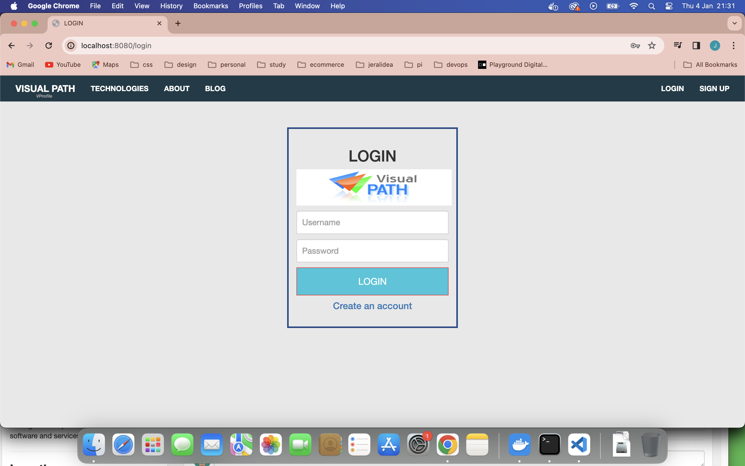 Web app login