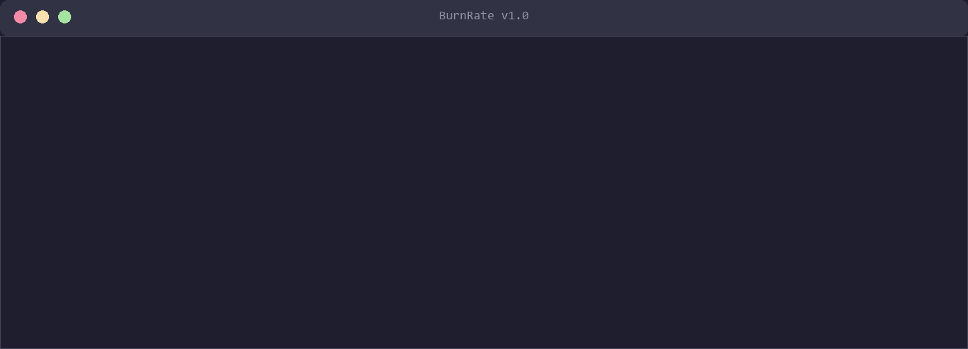 BurnRate — rate limit tracking and budget alerts