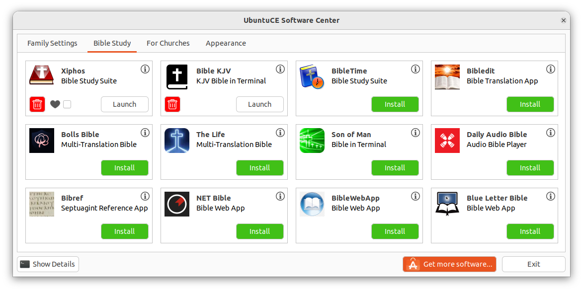 UbuntuCE Software Center