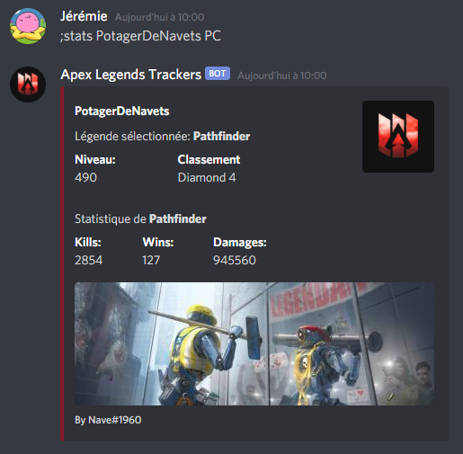 Github Jeremie J Apex Legends Discord Bot Un Bot Permettant D Afficher Des Statistiques D Apex Legends