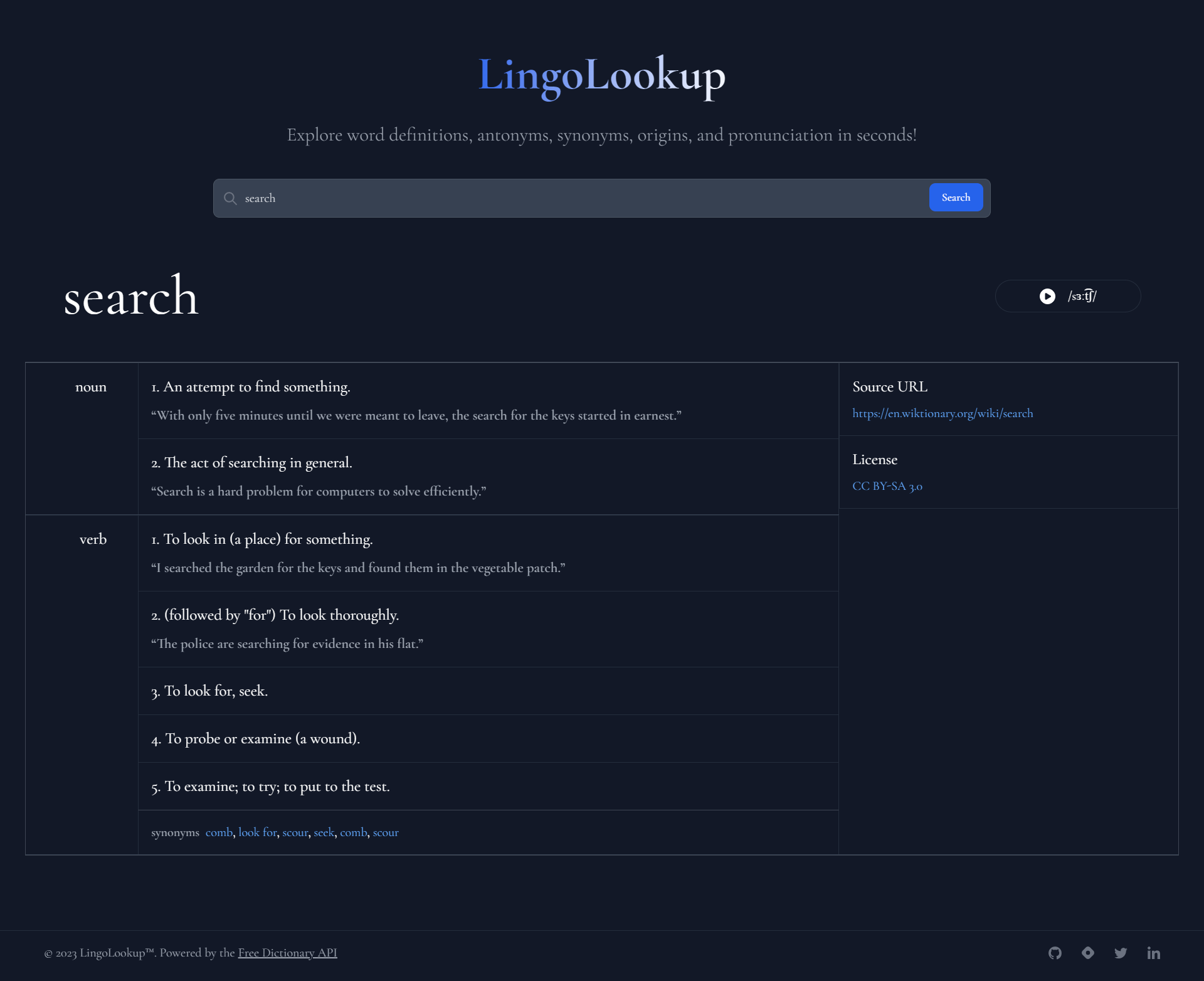 LingoLookup screenshot