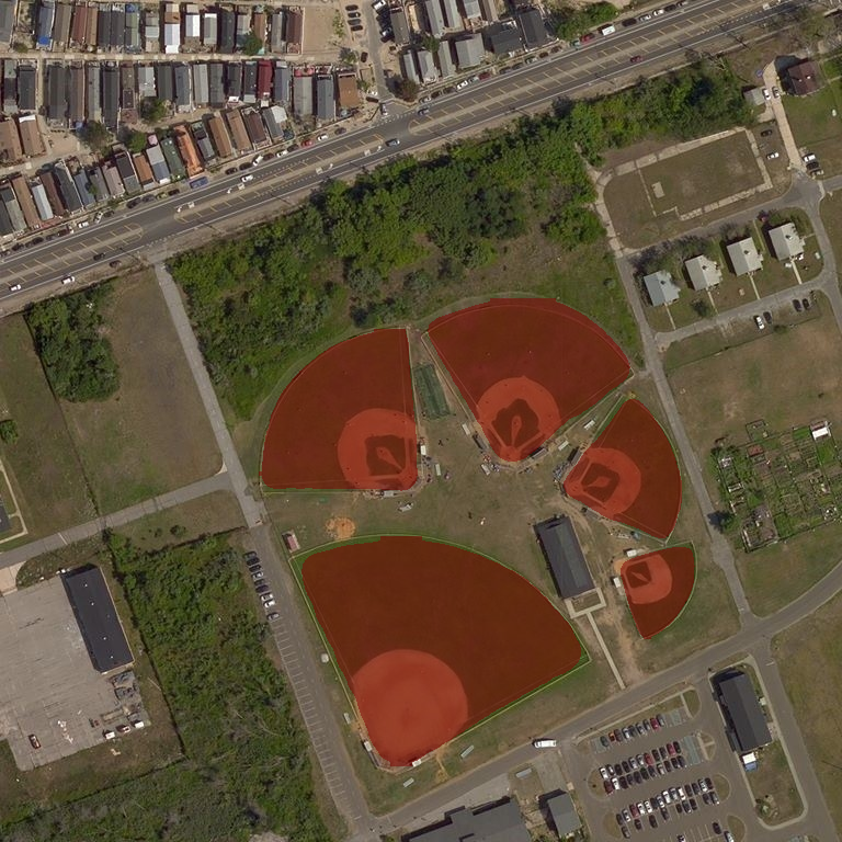 Identify sport fields in satellite images