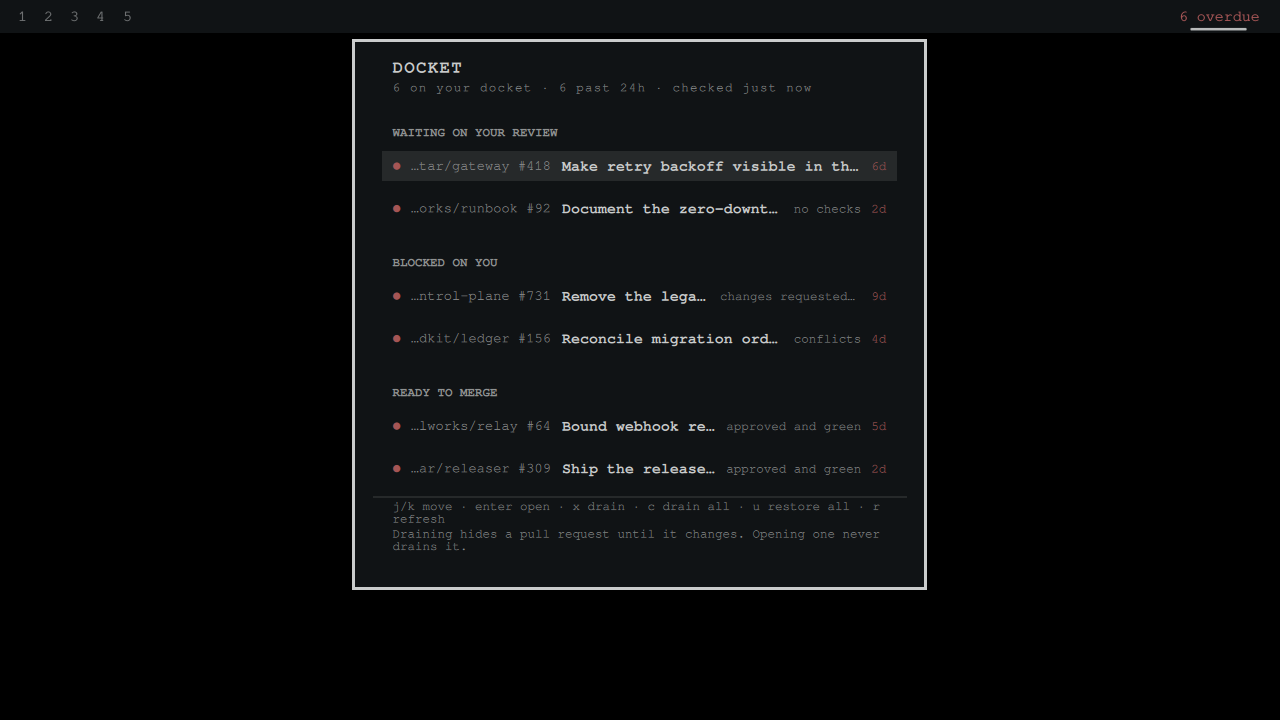 Docket plugin interface