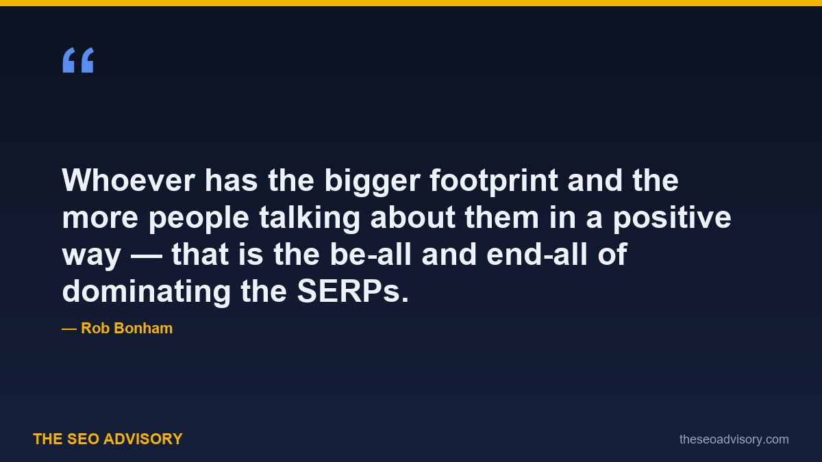 Rob Bonham on footprint