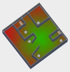 Signal attenuation calculated and displayed by ForgeFader