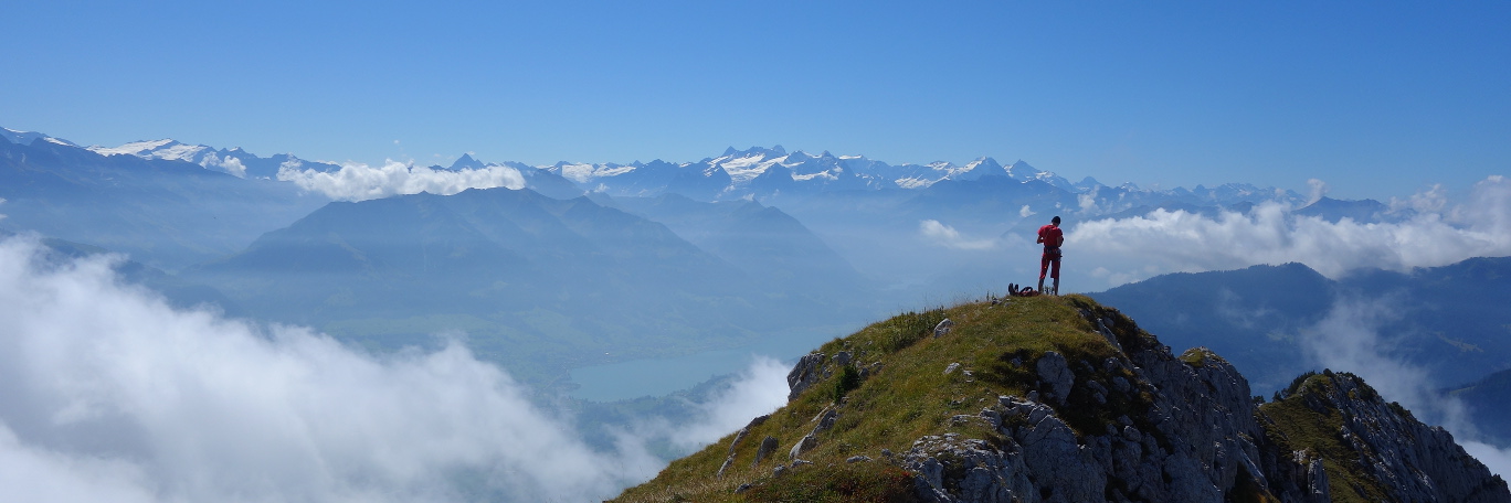 Mountain panorama around the Matthorn ridge