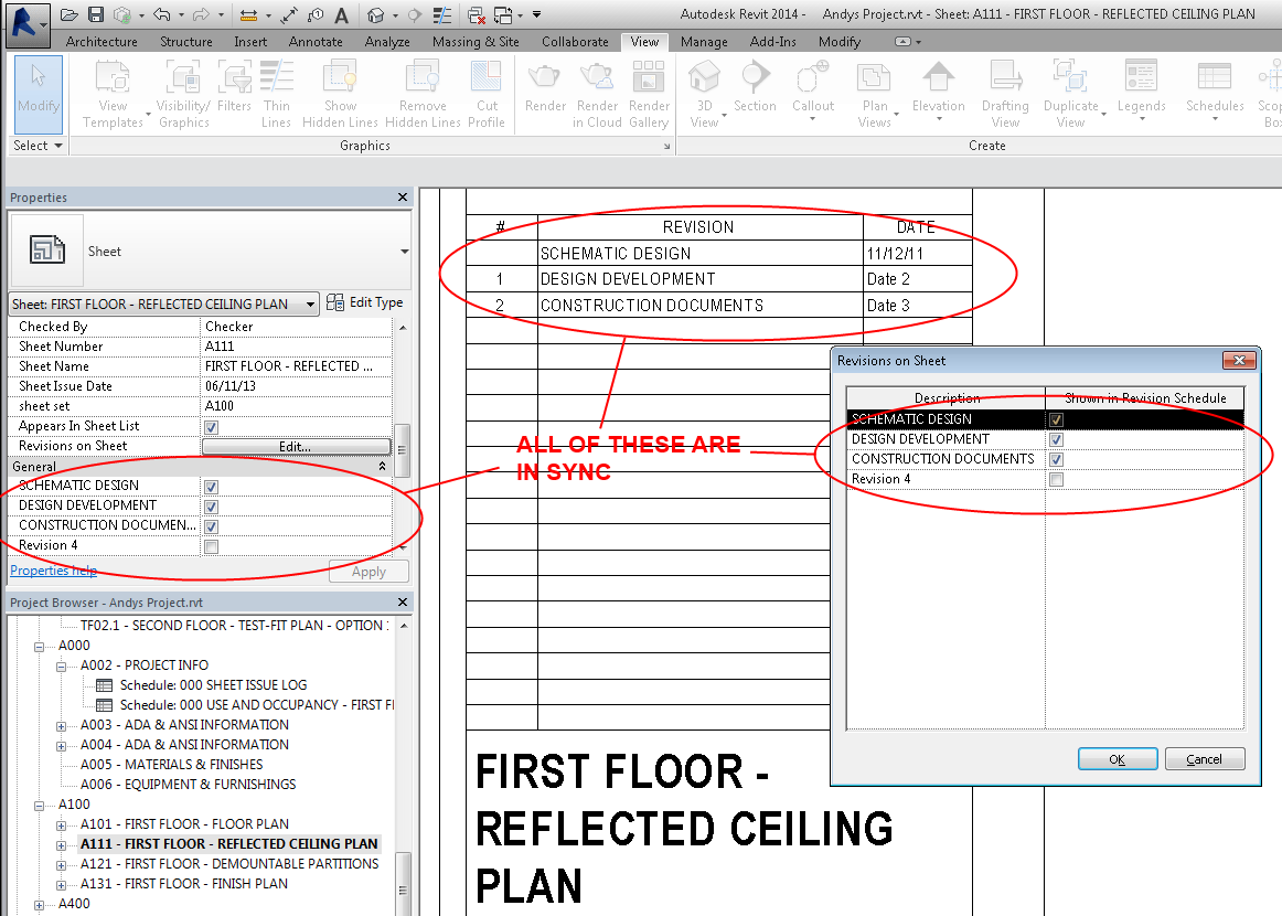 Annotated sheet