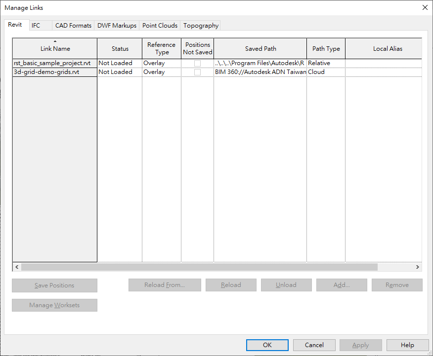 BIM360 links