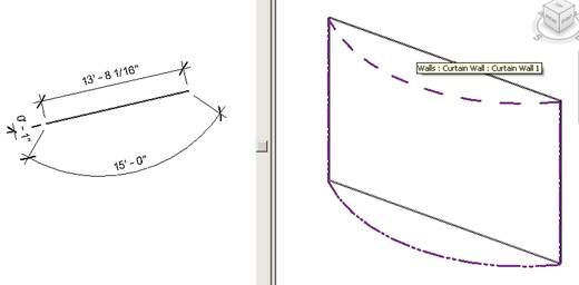 Sample curtain wall