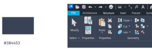 Dark theme &ndash; light ribbon background
