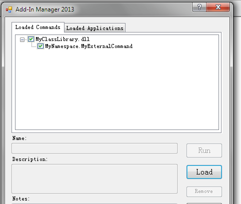 Load the add-in DLL
