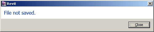 File not saved