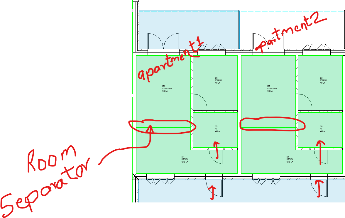 Get adjacent rooms