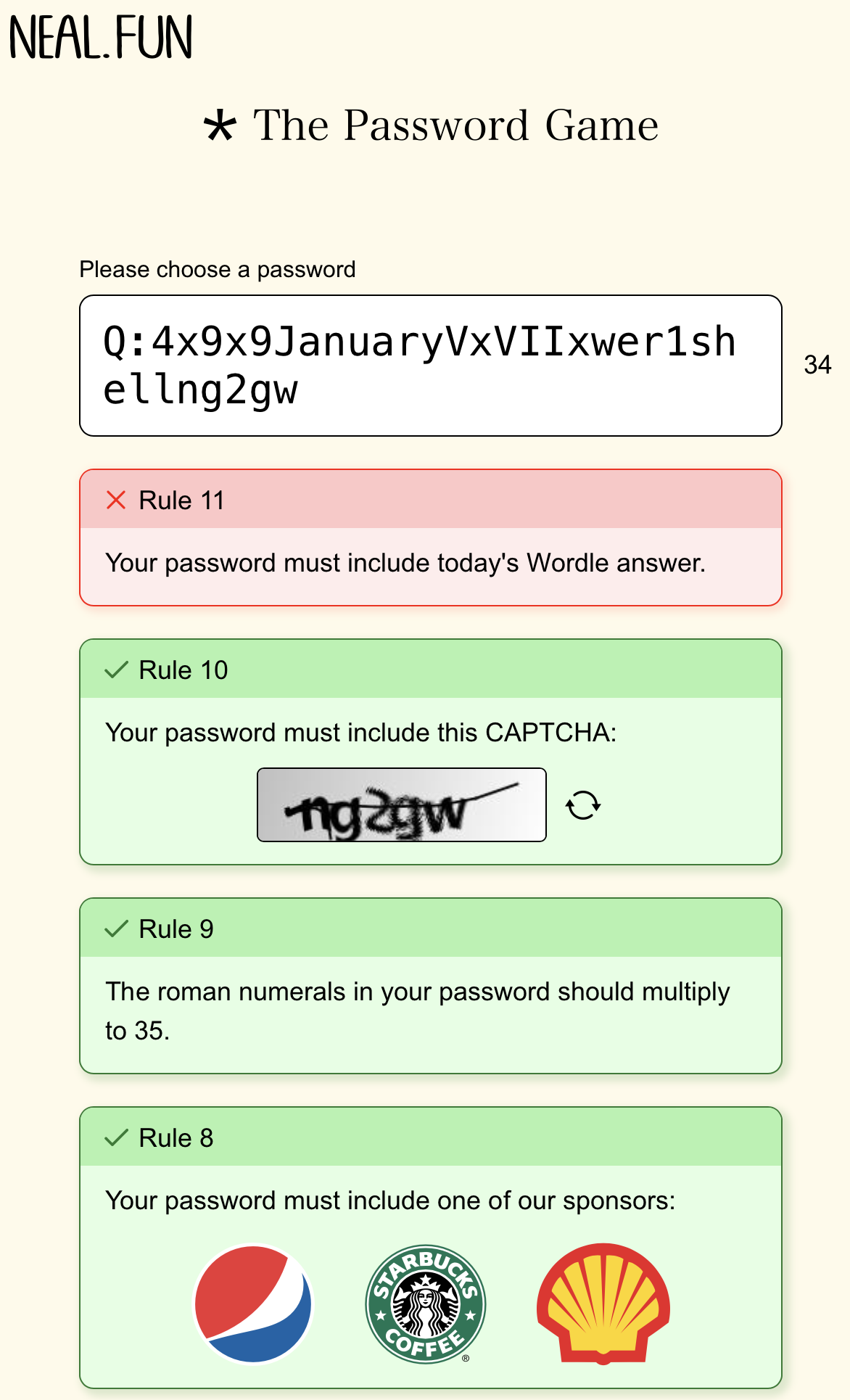 The Password Game