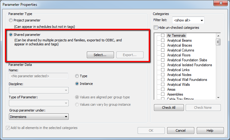 Parameter Properties