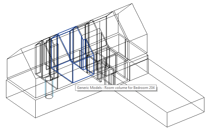 DirectShape elements representing room volumes