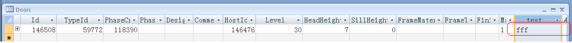 Database columns