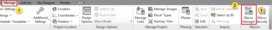 Manage tab