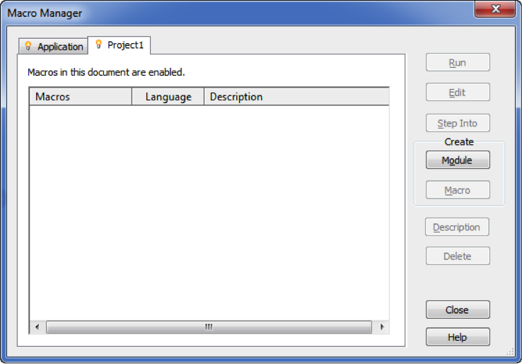 Macro manager