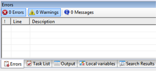 Error list