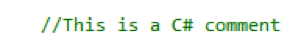 C# comment