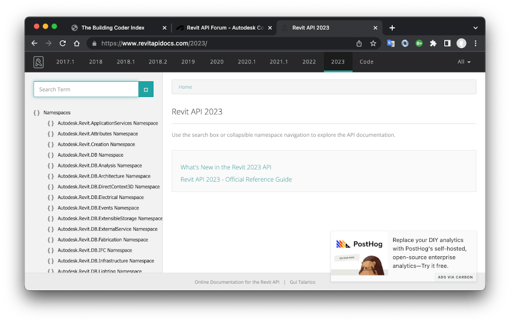 Revit API Docs 2023
