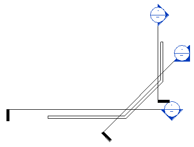 Three wall sections
