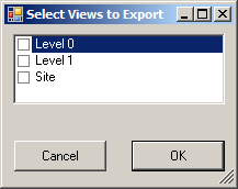 View selection form
