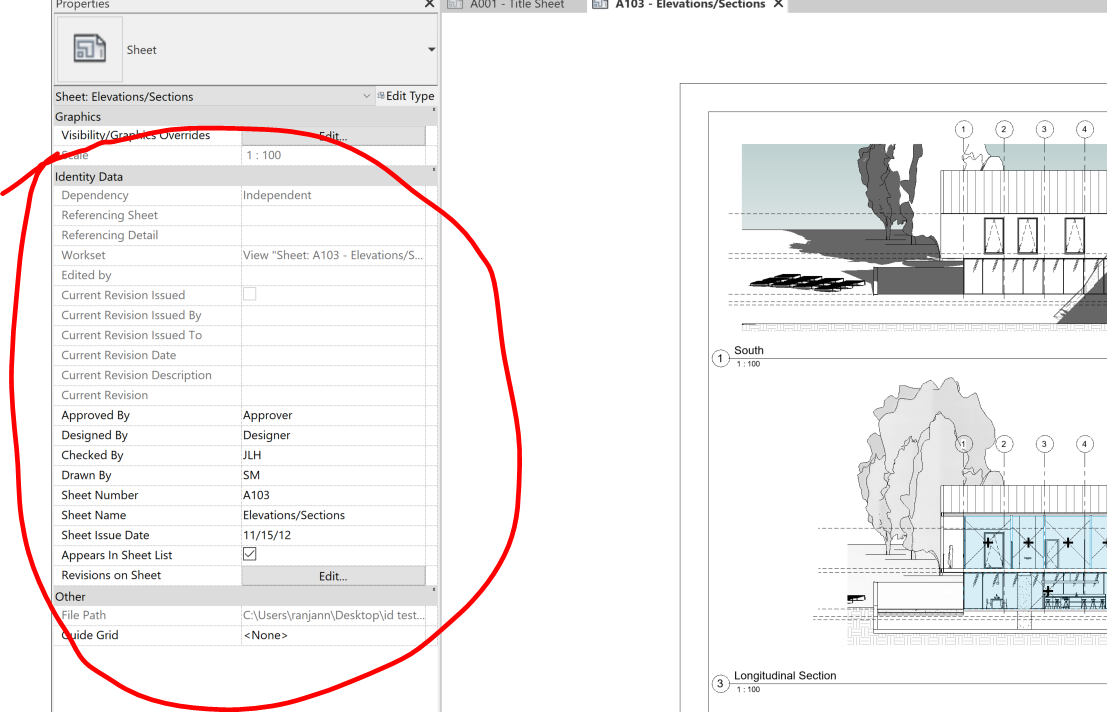 Sheet identity data