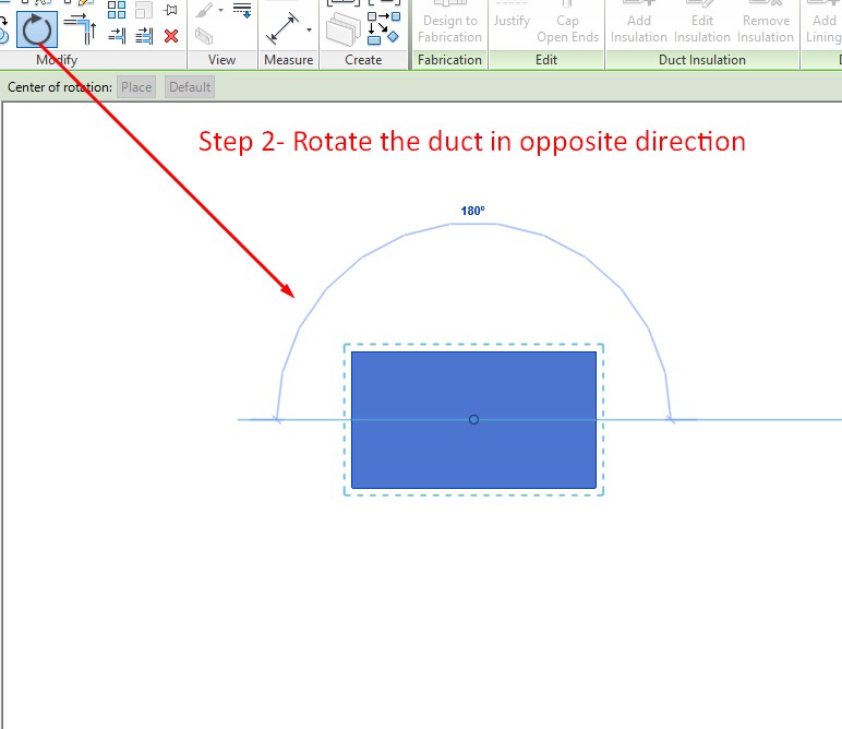 Rotated duct