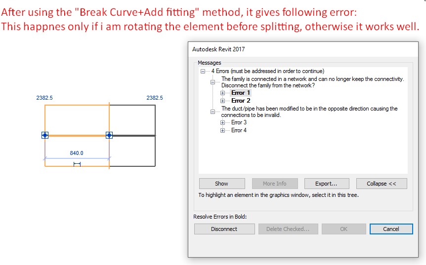Split error