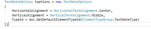 Text note options