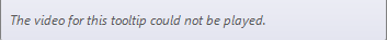 Tooltip video could not be played