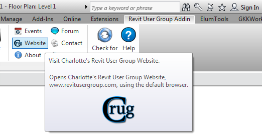 URL ribbon button