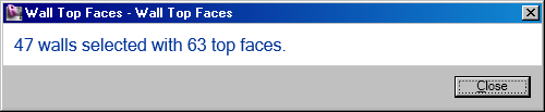 Summary of basic sample project wall top faces