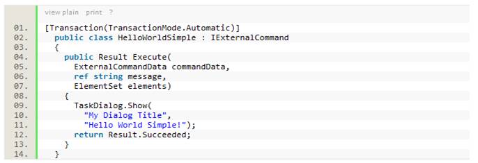 Formatted code